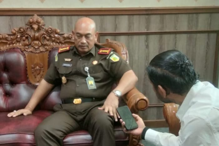Kepala Kejaksaan Negeri (Kajari) Kabupaten Bogor, Sri Kuncoro saat ditemui wartawan media. (Dok. Wido)
